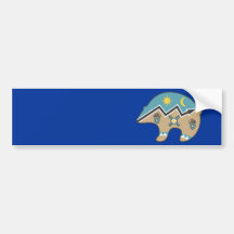 Tribal  Bear Design Bumper Sticker
