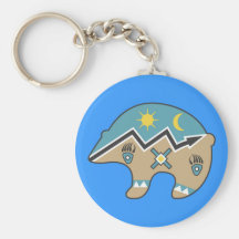 Tribal  Bear Design Key Chain