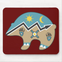 Tribal  Bear Design Mouse Pads