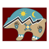 Tribal  Bear Design postcards