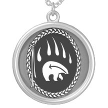 Tribal Bear Necklace Wildlife Art Bear Necklace