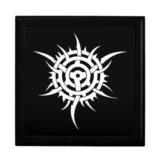 Tribal blanc noir classique élégant simple frais coffret cadeau