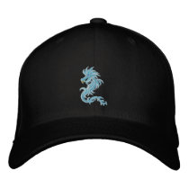 tribal blue dragon baseball cap