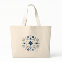 Tribal Buddhist Symbols Canvas Bag