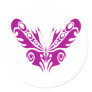 Tribal Butterfly Tattoo Design Round Sticker