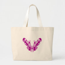 Tribal Butterfly Tattoo Design Tote Bag