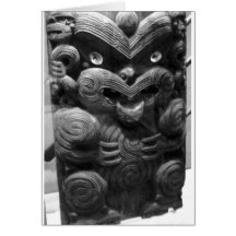 Tribal Carving B+W Card