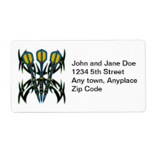 Tribal Darts Custom Shipping Labels