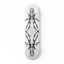 Tribal Deer Skull Tattoo - black Skateboard