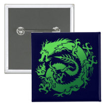 Tribal dragon 缶バッジピンバック