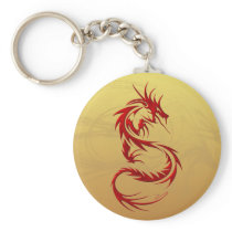 Tribal Dragon Key Chain