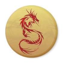 Tribal Dragon Refrigerator Magnets