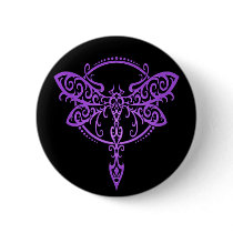 Tribal Dragonfly, Purple and Black Pins