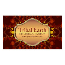 Tribal Earth Eco Fashion Art Business Card