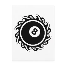 tribal eightball post cards