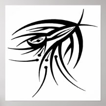 Tribal Eye Tattoo Poster
