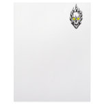 tribal flames skull personalized letterhead