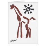 tribal giraffe, sanguine cards