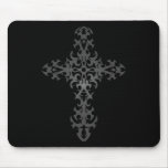 Tribal Gothic Cross – dark Mouse Pad