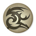 Tribal Gust Round Magnet