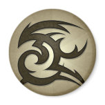 Tribal Gust Round Magnet