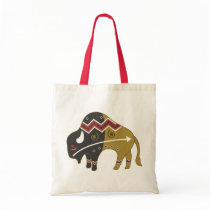 Tribal Indian Buffalo Tote Bag