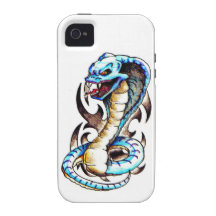 Tribal King Cobra Tattoo iPhone 4 Case