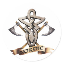 Tribal Knot viking D Runder Aufkleber