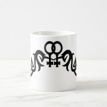 Tribal Lesbian Symbols Mugs