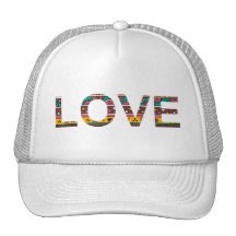 Tribal Love Word Art Hat