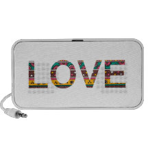 Tribal Love Word Art iPod Speakers