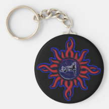 Tribal Maroon Keychain