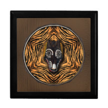 Tribal mask kaleidoscope mandela trinket box