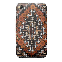 Tribal Native American Earth Tones Mosaic iPhone 3 Case