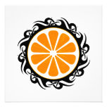 tribal oranges custom invites