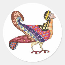 Tribal Peacock Sticker