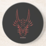Tribal Red Dragon Head Beverage Coasters