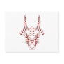 Tribal Red Dragon Head Postcard