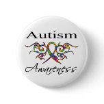 Tribal Ribbon - Autism Awareness Buttons