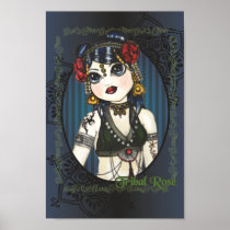 Tribal Rose Belly Dancer Illustration Art Print