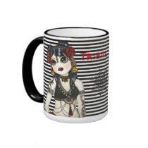 Tribal Rose Stripe Belly Dancer Mug