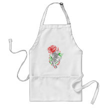 tribal roses skulls aprons