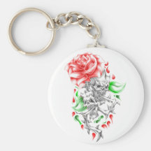 tribal roses skulls key chains