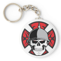 Tribal Round Cross Skull Key Chains