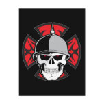 Tribal Round Cross Skull Postcards