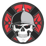 Tribal Round Cross Skull stickers