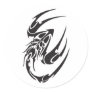 Tribal Scorpion Tattoo Design Round Sticker