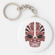 Tribal Skull Key Chain