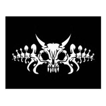 Tribal Skull Postcard