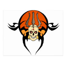 Tribal Skull Postcard